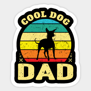 Retro Cool Miniature Pinscher Dog Dad Sticker